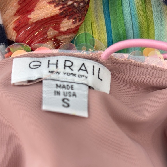 Pink Sequin Mini Dress with Feather Trim - Picture 2 of 2